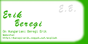 erik beregi business card